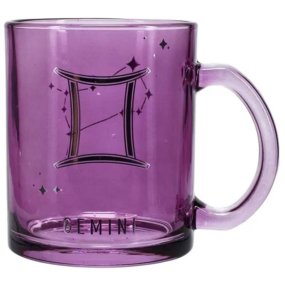Gemini Zodiac Glass Mug-NWT